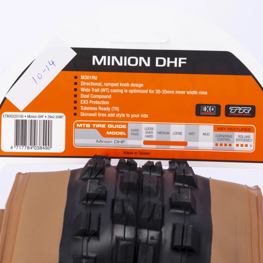 MAXXIS MINION DHF(M301RU) бескамерная Складная велосипедная шина для горного велосипеда 26x2 3
