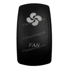 Кулисный переключатель с подсветкой, для автомобилей, лодок, грузовиков, лазерная гравировка, вентилятор, только крышка