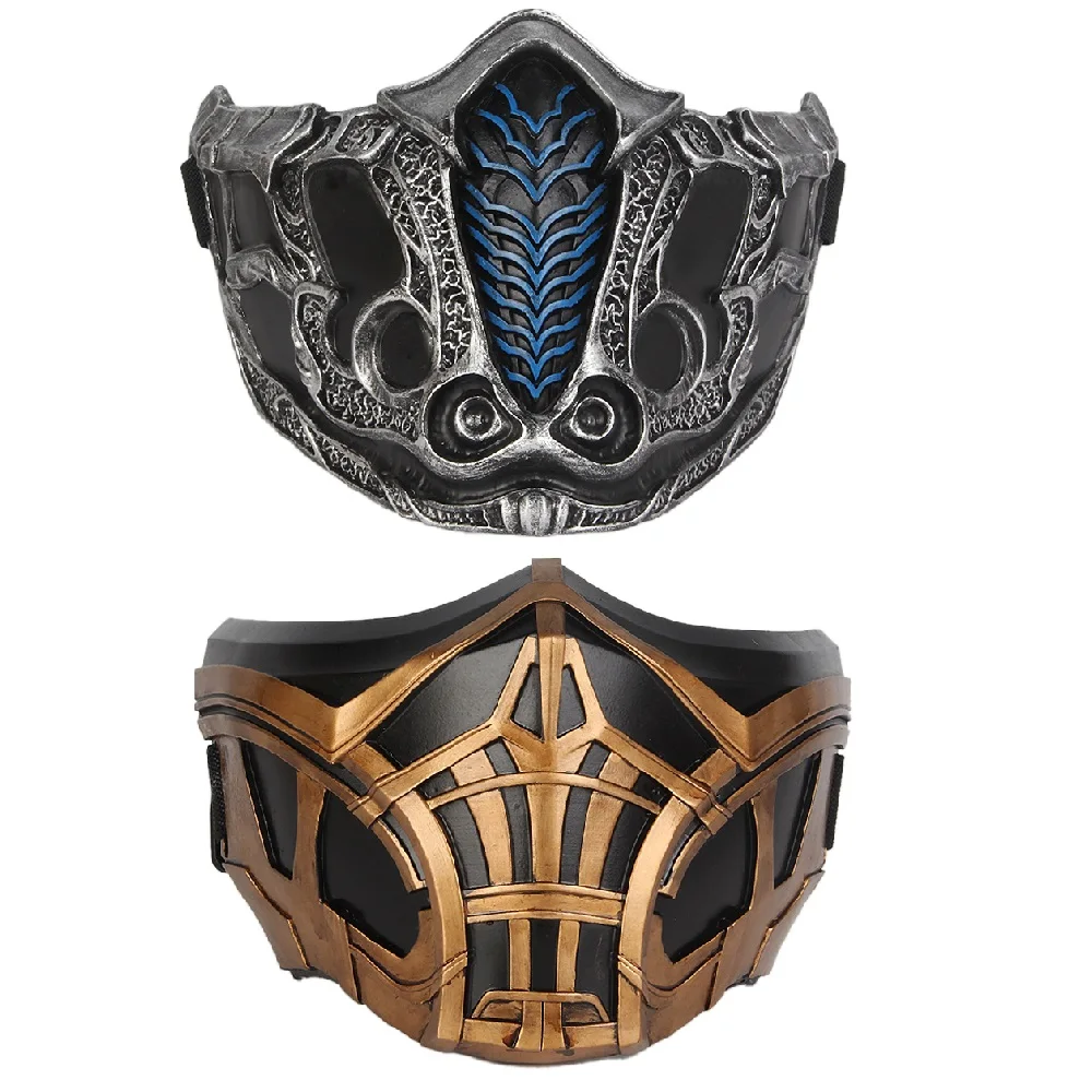 Máscara de escorpión Mortal Kombat Sub-Zero, máscara de resina hecha Sub 0, accesorios de Cosplay para Halloween, el más nuevo, 2021