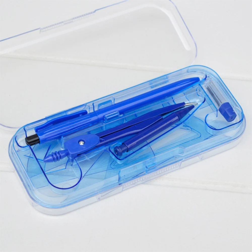 

7pcs Compasses Set Geometry Drawing Tool with Protractor Divider Ruler Pencil Set Square(1 Compasses,1 Pen,1 Refill,4 Rulers)