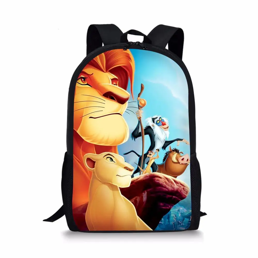 Fashion Children's Backpack The Lion King Prints Pattern Girls School Book-Bags Women's Multi-functional Travel Backpacks