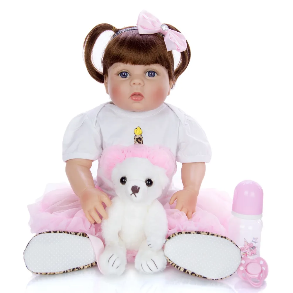 Реалистичные 23 &quot57 см bebe Reborn Boneca Кукла полностью силиконовая виниловая кукла для
