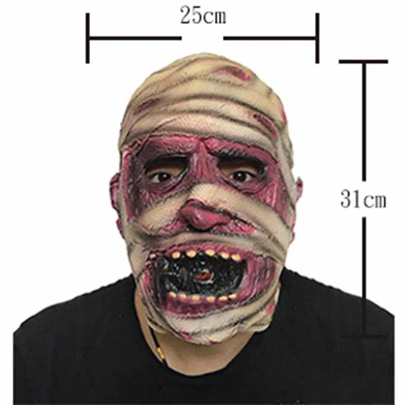 

Waylike Halloween Horror Mummy Latex Mask Adult Party Costume Mask Horror Carnival Cosplay Party Props