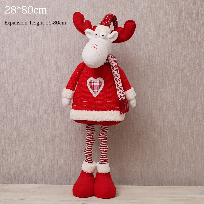 Большие размеры Рождественские куклы выдвижной Санта Клаус снеговик лося