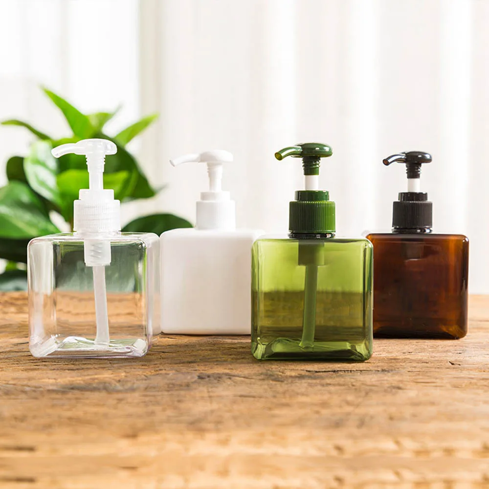 Скандинавская Белая Квадратная пластиковая бутылка PETG для ванной комнаты