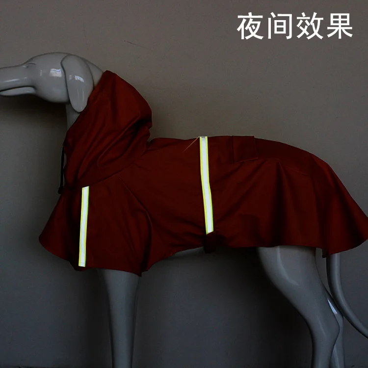 Плащ дождевик для собак одежда домашних животных с капюшоном пончо из