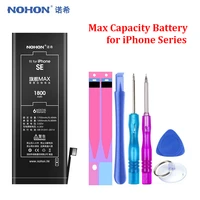 nohon phone battery for iphone se battery replacement batarya for iphone 5 5s 6 6s 7 8 plus se x xr xs max capacity bateria