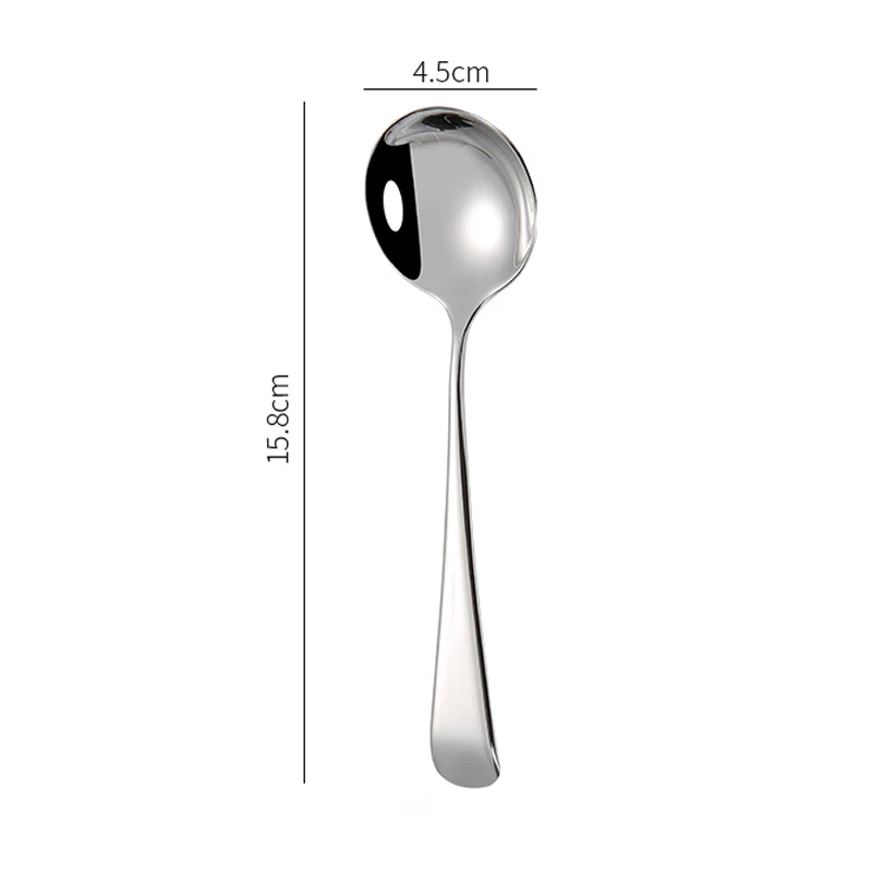 

Vacclo 304 Stainless Steel Creative Round Spoons With Color Handle Home Kitchen Accessories Dessert Coffee Spoon Tableware