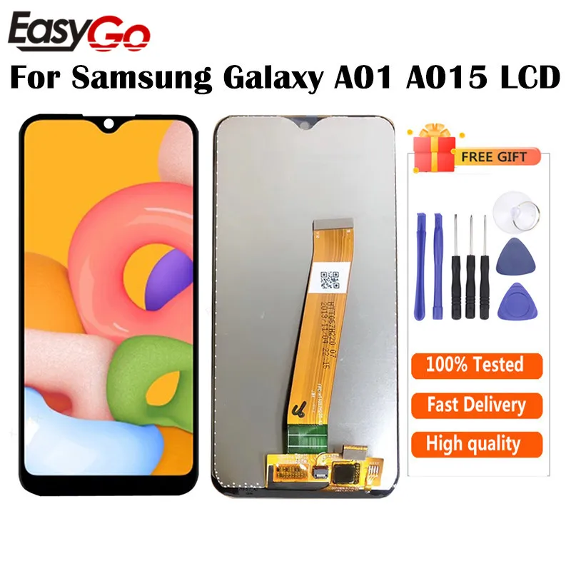 Для Samsung Galaxy A01 A015 ЖК дисплей сенсорный экран дигитайзер сборка для A015F A015G A015M A015FD
