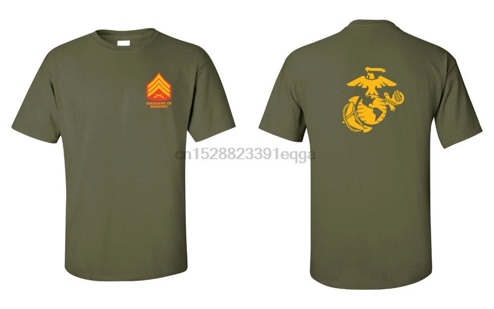 Usmc Marines Sergeant футболка с Ega (2 цвета ранг) Футболка Homme Новый рукав Harajuku топы группа