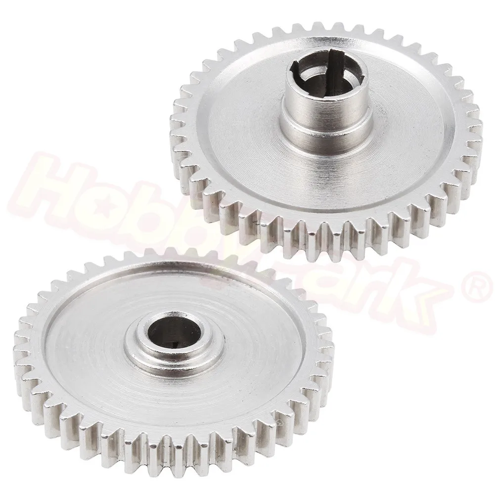 

Hobbypark Metal Diff Differential Main Gear 42T & Motor Pinion Gear 27T Set for WLtoys 1/18 Scale RC Car Upgrade Parts (Sliver)