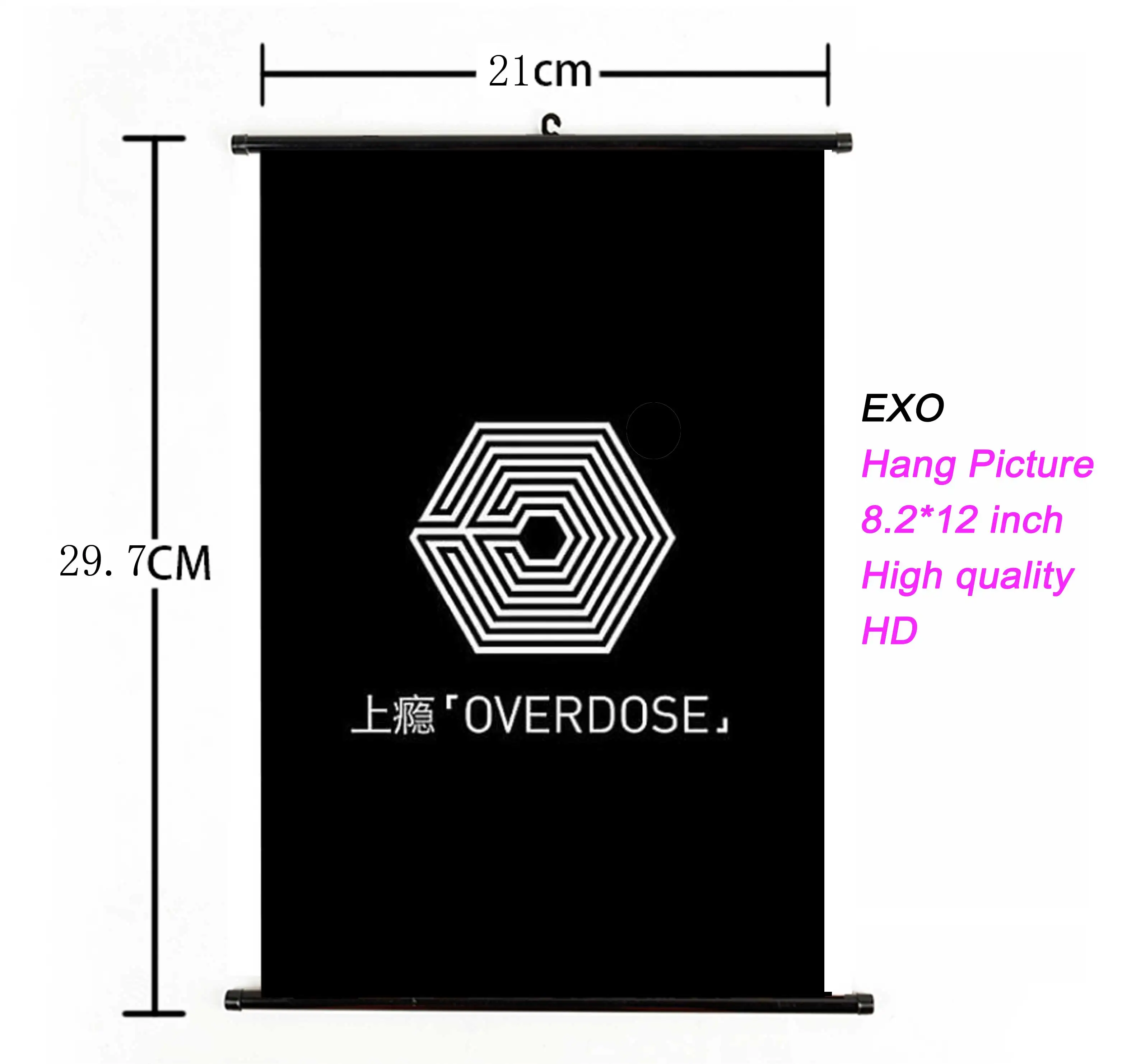 47 K-pop EXO альбом Висячие картины фото плакат Kpop EXO Висячие Плакаты для фанатов Коллекция подарков ткань 21*30 см Высокое качество - Цвет: 47