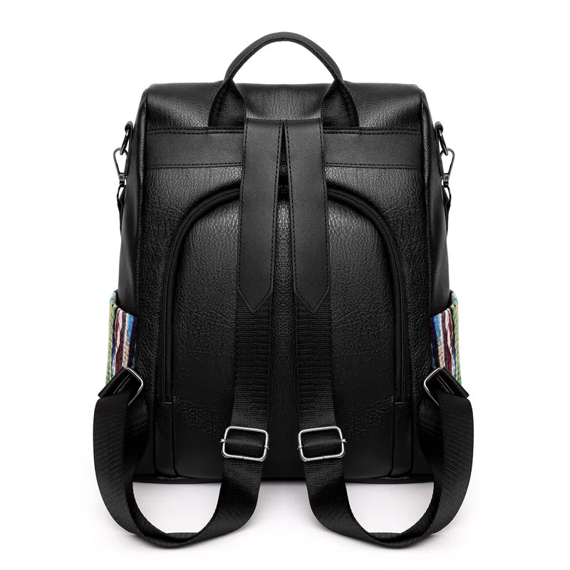 Bags for Women backpack 2019 winter new fashion wild stitching soft leather leisure travel large capacity hot sale |