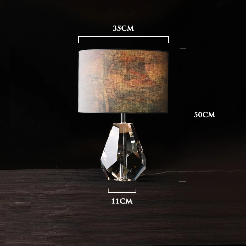 

Европейский Хрустальный светодиодный светильник, осветительный прибор в стиле арт-деко светильник лампа для спальни, прикроватного столика, отеля, кабинета, гостиной, настольная лампа