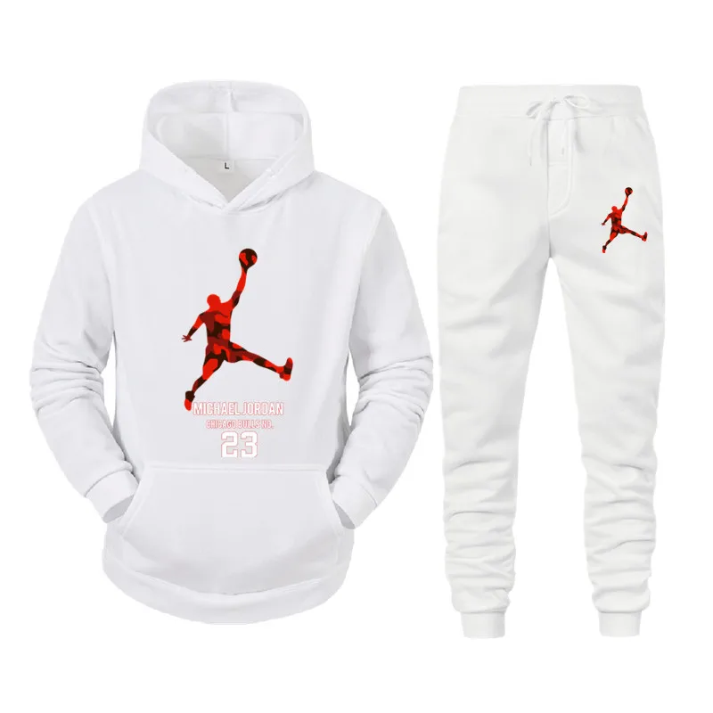 

Jordan 23 2019 Mens Sets Hoodies+Pants Autumn Winter Men Hooded Sweatshirt Fleece Hoodie Pant 2 Piece Set Suits Streetwear Hoody