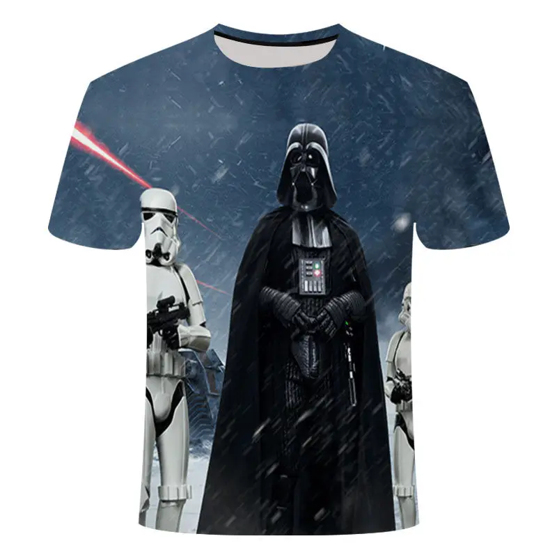 Новинка 2019New Camisetas Hombre, новые мужские футболки со Звездными войнами, футболки с 3D принтом, топы с круглым вырезом, с коротким рукавом, Мужская футболка с длинными рукавами, размер S-6XL