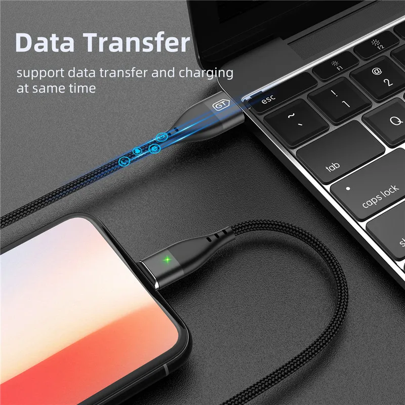 GTWIN 3A Магнитный USB кабель для быстрой зарядки Micro магнит type C шнур для samsung S10 S9 S8 разъем s7 s6 Зарядное устройство USB шнур