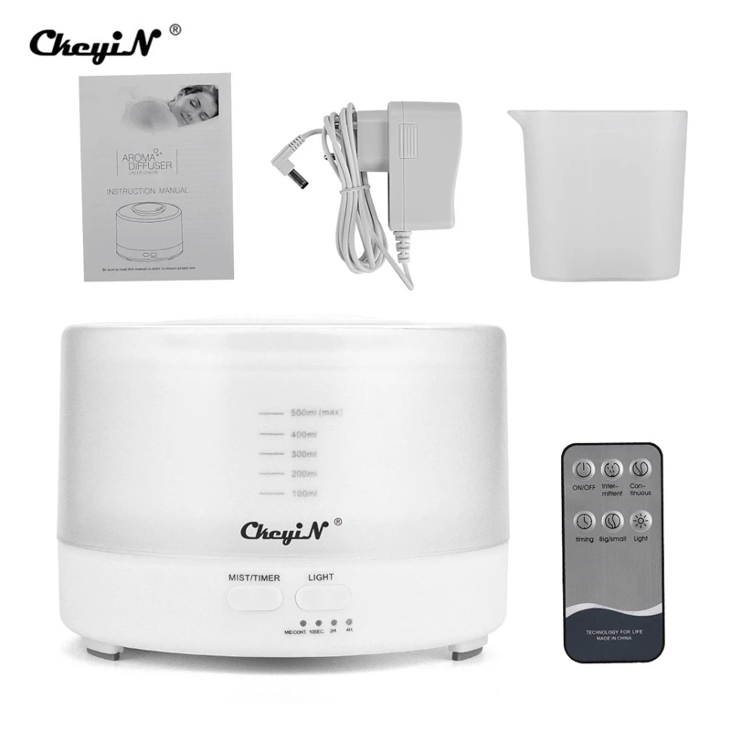 

CkeyiN Remote Control 500ml Ultrasonic Air Aroma Humidifier Essential Oil diffuser Aroma Diffuser Aromatherapy Household