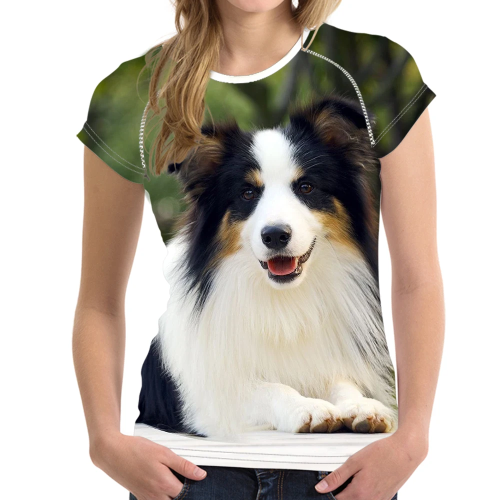 Дышащая женская футболка Border Collie 2020 индивидуальная одежда с логотипом топ