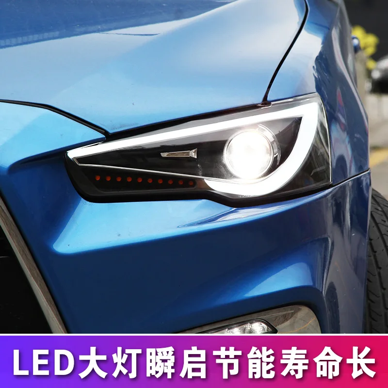 

Car Styling Head Lamp for Mitsubishi Lancer Headlights Lancer EX LED Headlight DRL D2H Hid Option Angel Eye Bi Xenon Beam