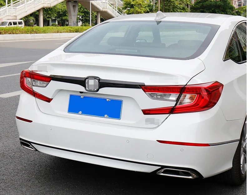 

2018-2020 for Honda Accord Carbon Fiber Look Rear Door Trunk Gate Lid Cover Trim