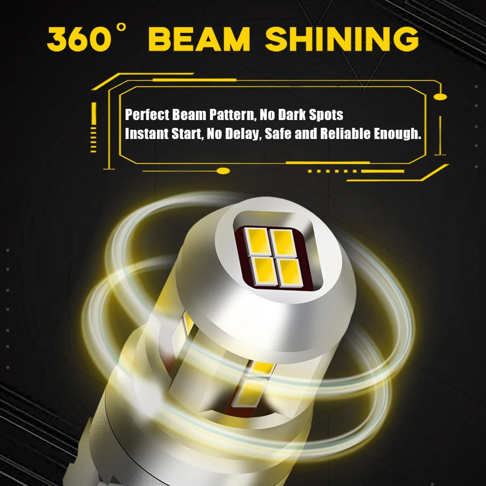 

BMTxms 2X LED 3157 P27/5W T25 Canbus For Chevy Tahoe Camaro GMC Dodge Ford Jeep Grand Cherokee Compass Car LED Reverse DRL Lamp