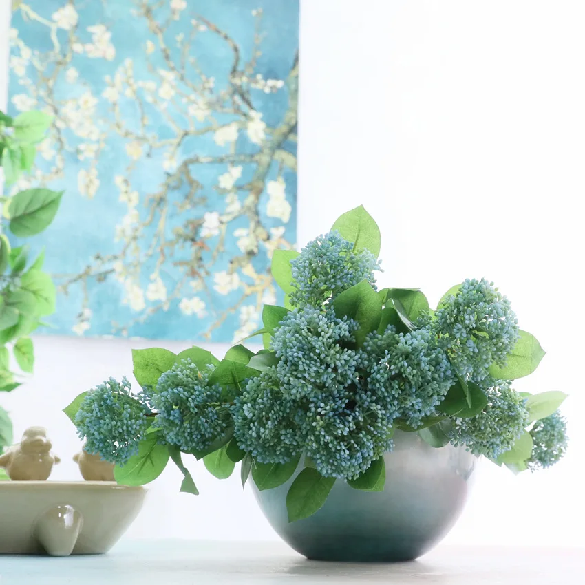 Искусственные фруктовые ветки с зелеными листьями уличное украшение для