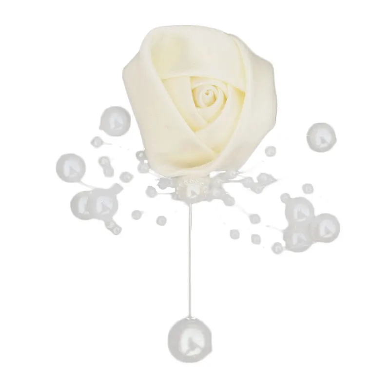 Свадебная бутоньерка для жениха 6 шт./лот атласные шелковые розы цветы бутоны