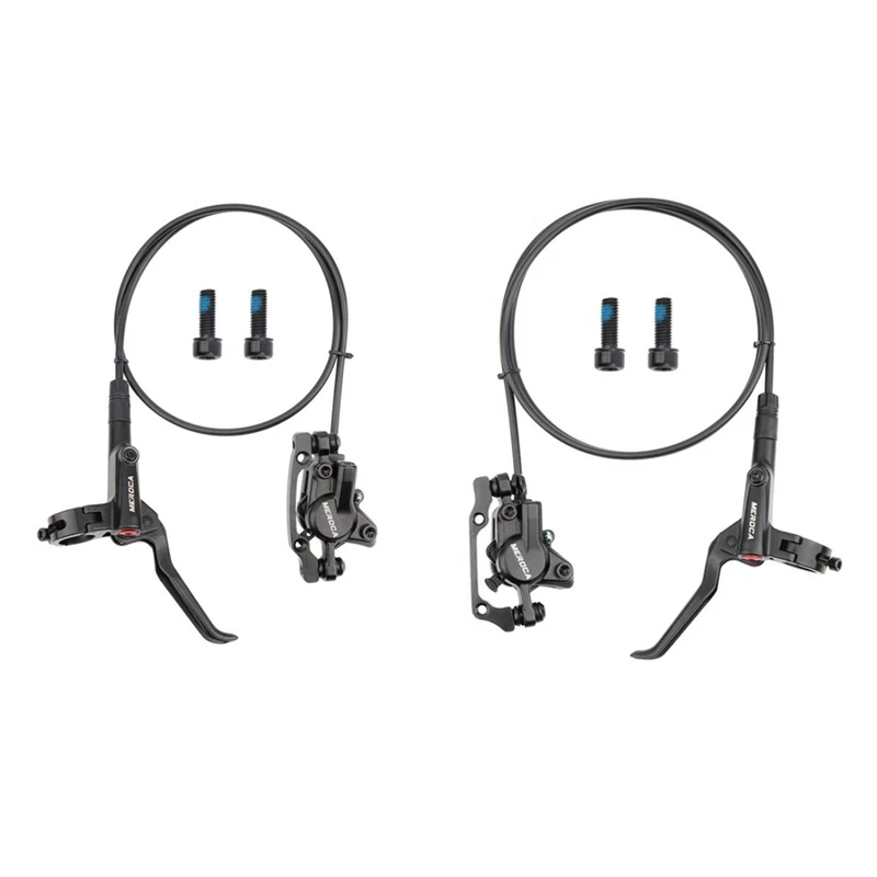 

MEROCA 2Pcs Bicycle Hydraulic Disc Brake Mountain Bike Oil Pressure Disc Brake-Rear Left 1400Mm & Front Right 800Mm