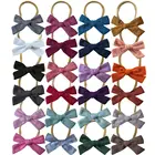 36 шт.лот, хлопковые тканевые банты для новорожденных, нейлоновая повязка на голову для девочек, нейлоновая повязка на голову, повязка на голову, Детские волосы для девочек, аксессуары