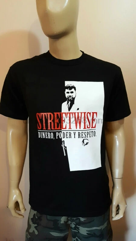Футболка El Chapo в уличном стиле лицо со шрамом Dinero Мексика Thug Life Tee 2PAC | Мужская
