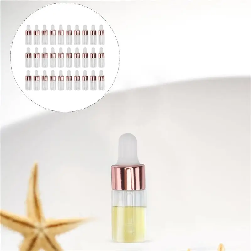 

30 Pcs of Dropper Bottle Glass Dispenser Glass Bottle for Home Traveling Outdoor Outside
