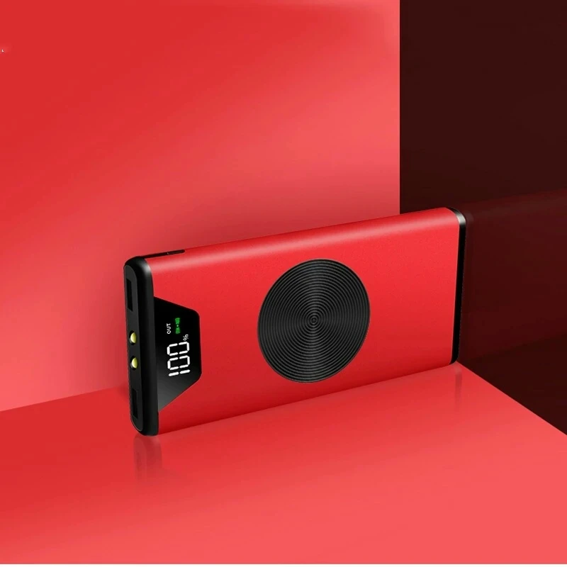 Беспроводное зарядное устройство QI 10000 мАч для Xiaomi портативное двойной USB внешний