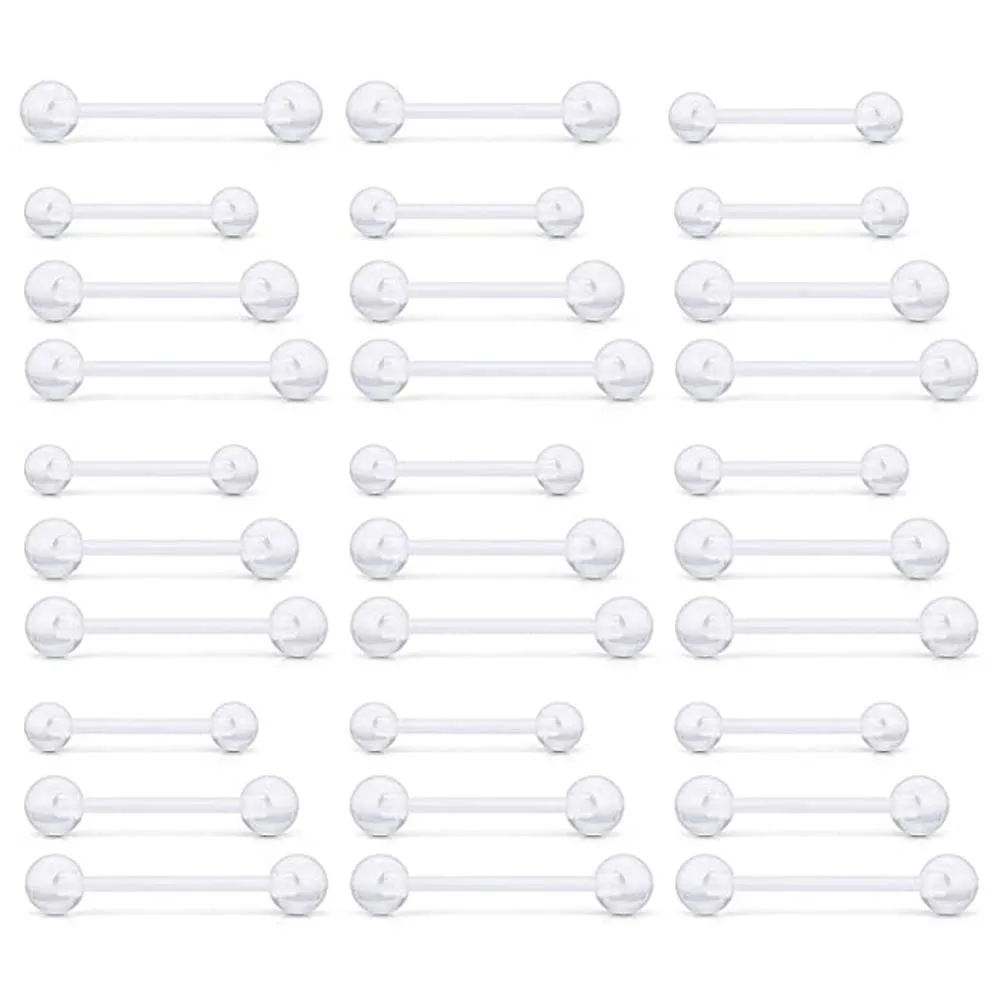 

Прозрачные Акриловые Кольца для пирсинга Bioflex, 10 шт., 14 г