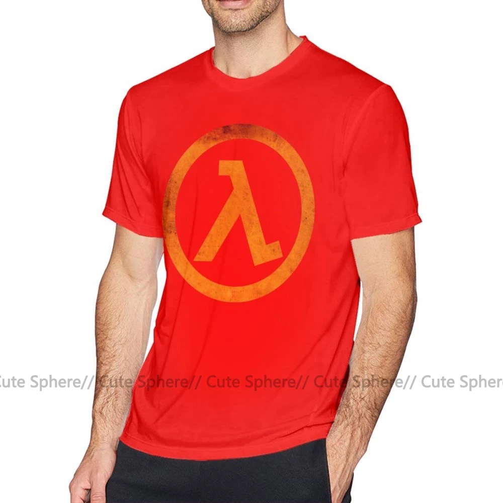 Футболка Half Life GEEK Half Life, футболка с логотипом ржавчины, Мужская футболка 6xl, 100 хлопок, забавная Повседневная футболка с короткими рукавами и принтом - Цвет: Red
