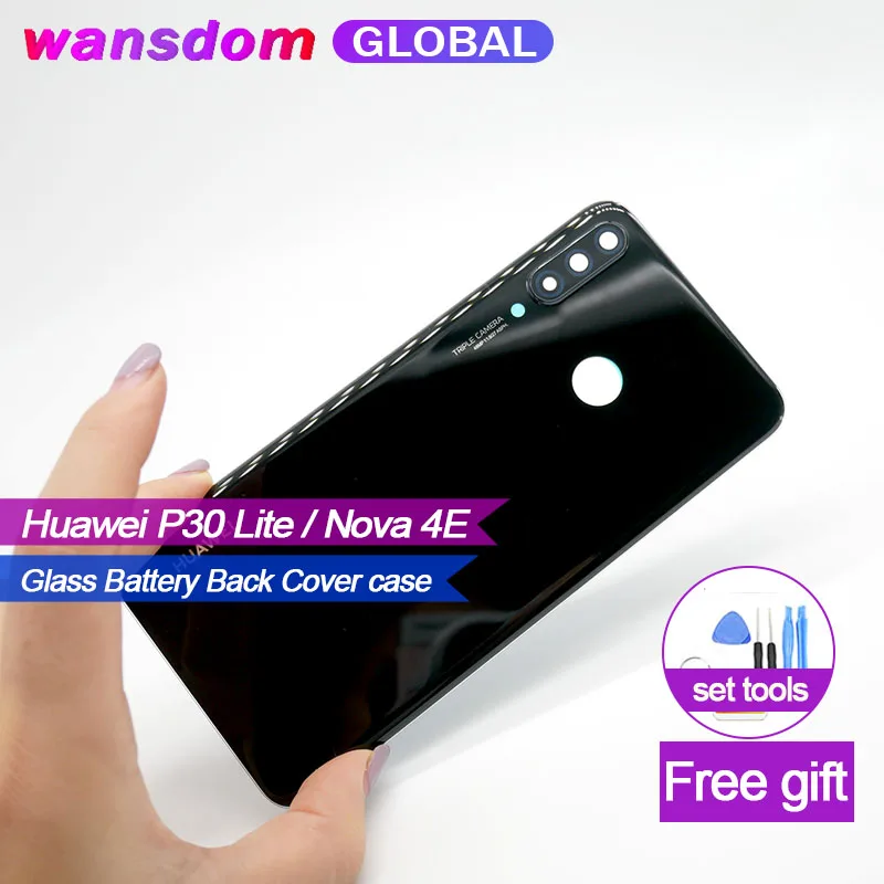 Оригинал 6 1 дюйма для huawei P30 Lite/Nova 4E MAR LX1 L01 L21 L22 стеклянная задняя крышка