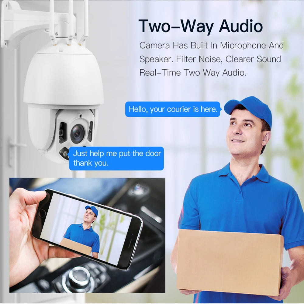 Беспроводная камера видеонаблюдения с поддержкой 4G SIM карты 1080P Wi Fi|Камеры