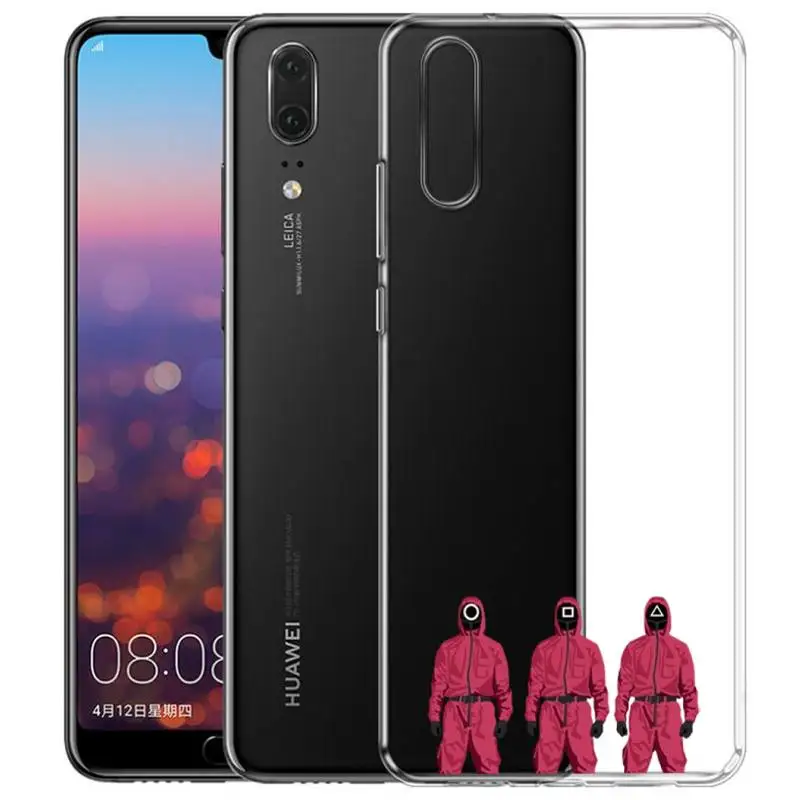 

Squid Game Korea Phone Case Transparent Phone Case For Huawei P30lite P30Pro P40lite P20Pro P30