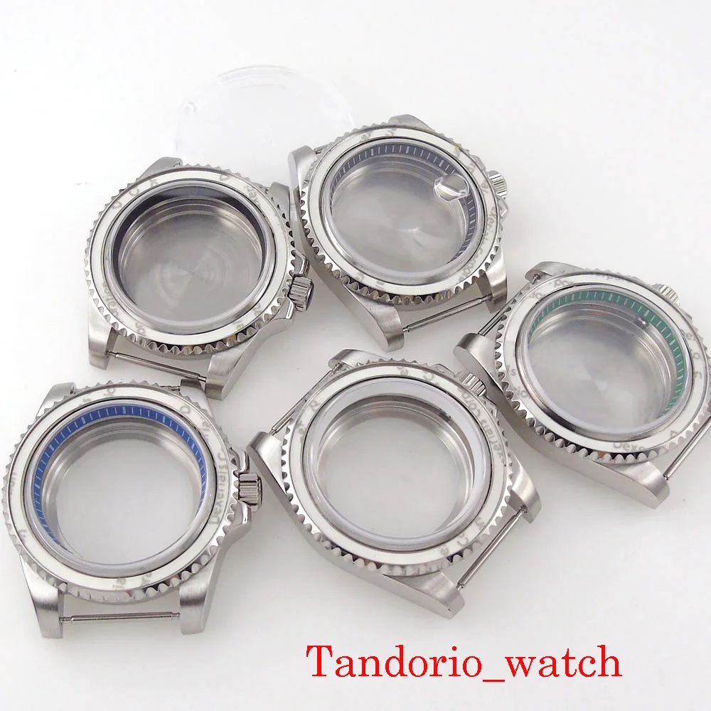 

40mm Fit NH35 NH36 ETA 2824 PT5000 ST2130 Automatic Movement Silver 316L Stainless Steel Sapphire Glass White Chapter Ring