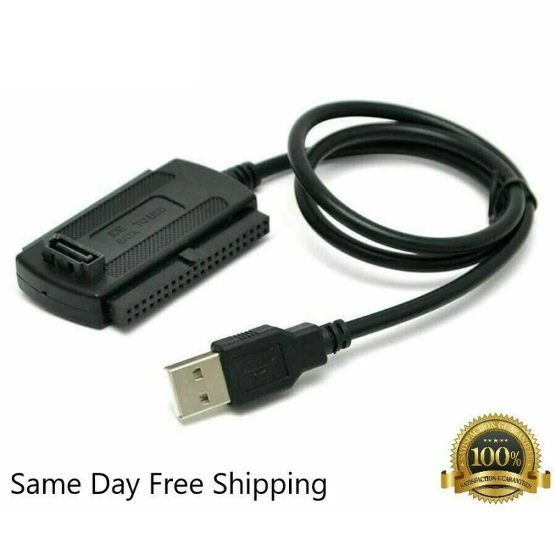 SATA PATA IDE To USB 2.0 Adapter Converter Cable For 2.5 / 3.5 Inch Hard Drive With External AC Power Dropshipping | Компьютеры и офис