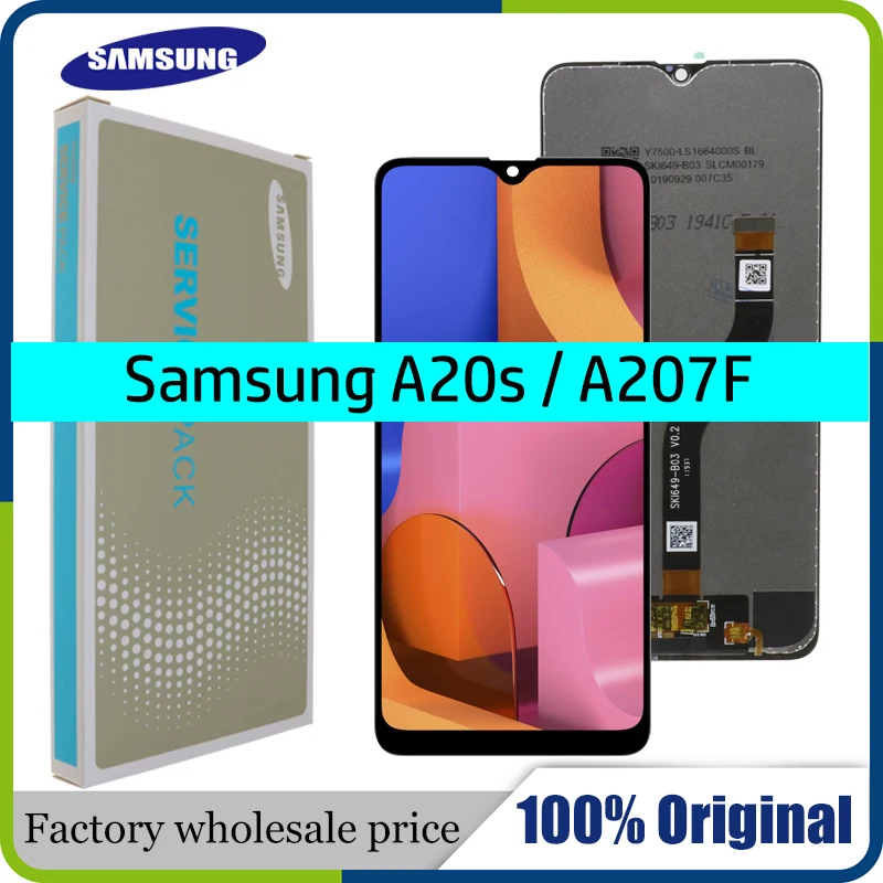 Оригинальный ЖК дисплей 6 5 дюйма для Samsung Galaxy A20s A207 A2070 сменный дигитайзер в сборе