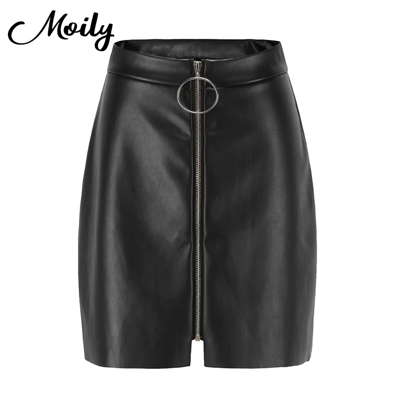 Чехол накладка из ПУ кожи юбки женские 2020 новое уплотнительное кольцо на молнии