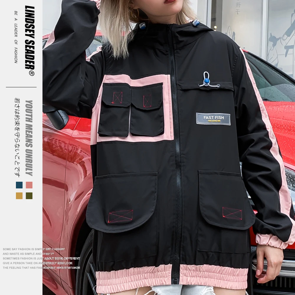 Lindsey Seader мужская куртка с капюшоном в стиле хип-хоп ветровка Harajuku винтажные