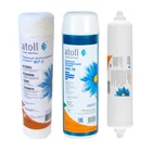 Набор картриджей Atoll  207 STD. Два префильтра и постфильтр для системы обратного осмоса A-4400p STD арт. ATECRT217