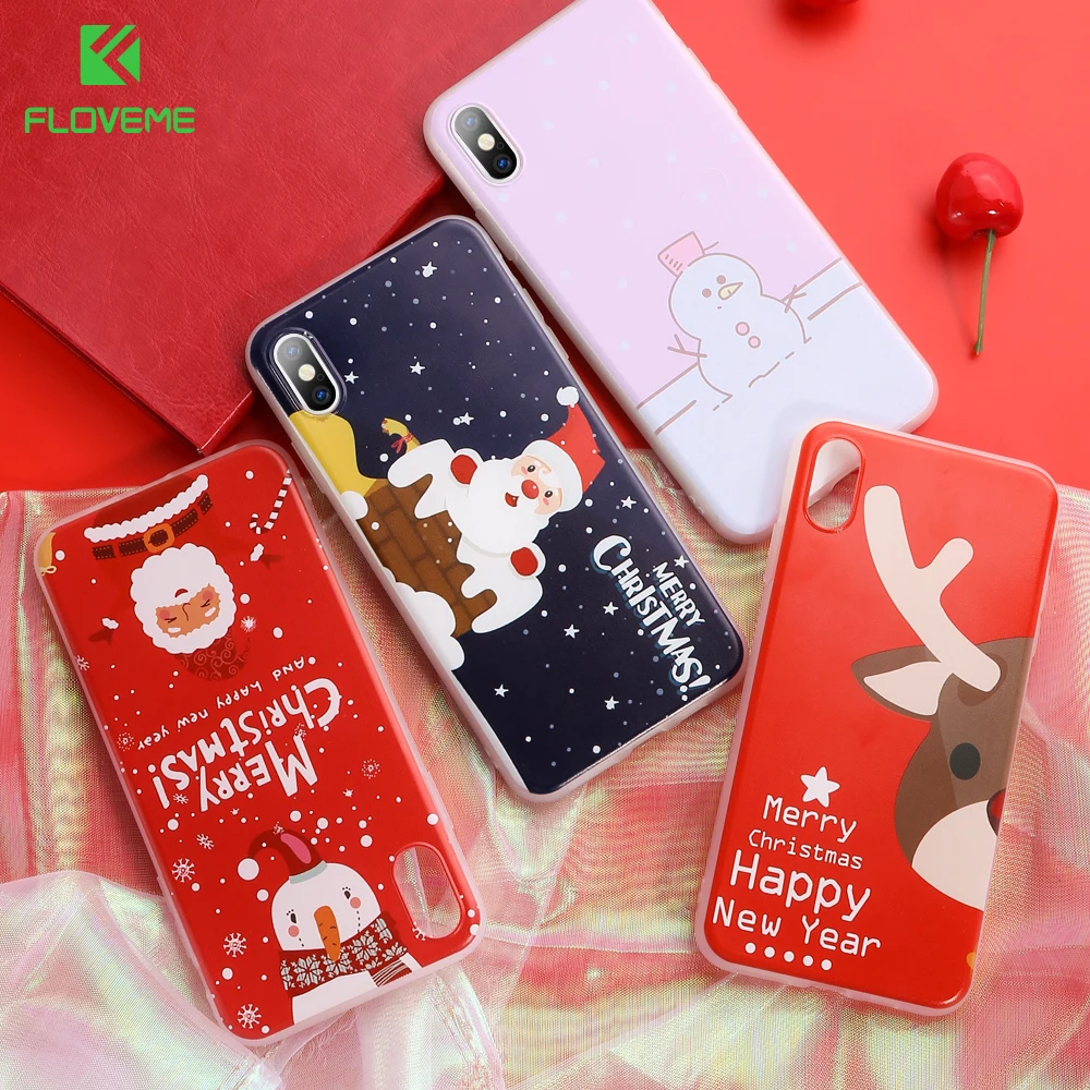 KISSCASE чехол на айфон 7 6 s Прозрачный с Санта Клаусом для iPhone 11 Pro Max XS MAX XR X 10 мягкий
