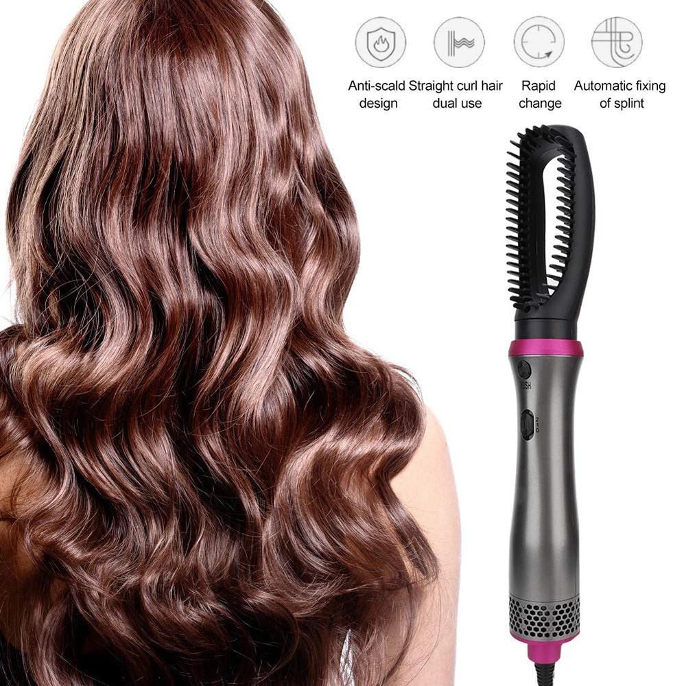 

5 in 1 Multifunction Hot Air Comb Hair Curler Straightener Hair Dryer Negative Ion Hot Air Comb Hair Styler Tools For Women Men