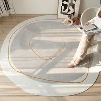 Japanese Style Carpet Wabi Sabi Interior Art Deco Rug For Girl Bedroom Nordic Geometric Line Pattern Carpet Home Living Room Rug