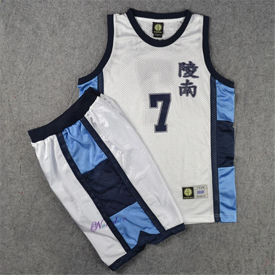 Anime SLAM Slamdunk Cosplay Ryonan School Uniform Basketball Team #7 Akira Sendoh Jersey Men Sportswear T Shirt Shorts Costume