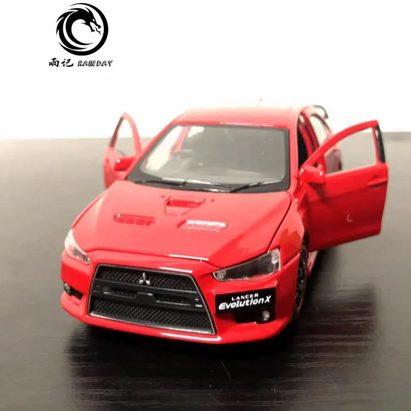 RD 1/32 масштабная модель автомобиля игрушки Mitsubishi Lancer Evolution X звук и свет Литье Металла Отступить модели автомобиля игрушки для подарка, для детей
