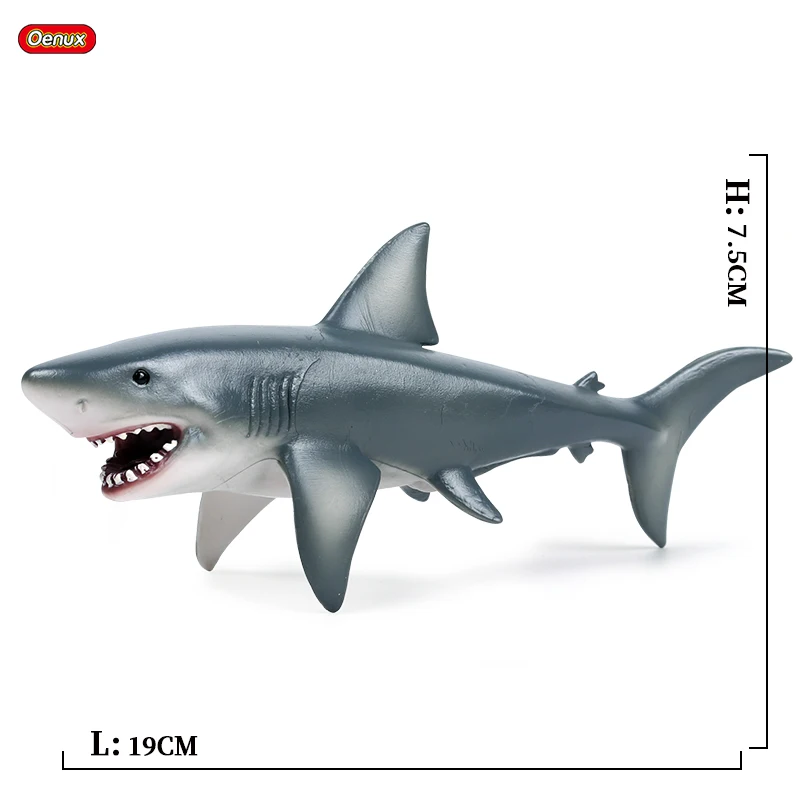 without box Oenux достаринный морской Океанский Megalodon Lamnidae фигурки дикарь большая акула SeaLife животные модель ПВХ Коллекция детская игрушка - Цвет: without box